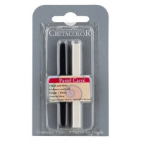 Набор необоженной сухой пастели Cretacolor `Carre` цвет черный и белый, в блистере